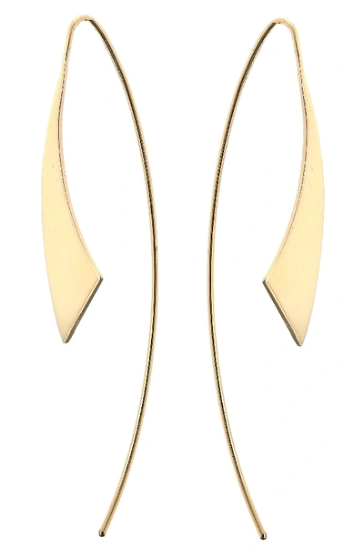 Lana Jewelry Gloss Threader Hoop Earrings In Yellow Gold