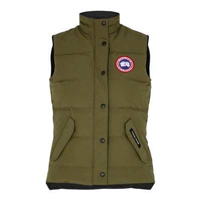 Canada Goose Freestyle Quilted Arctic-tech Shell Gilet In Military Green