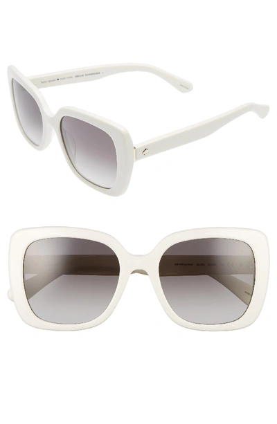 Kate Spade Krystalyn Square Acetate Sunglasses In Ivory