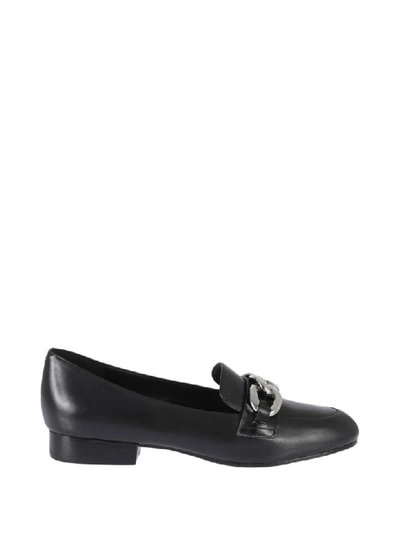 Michael Kors Chain Detail Loafers In Black