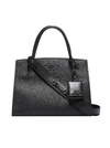 Prada Medium Monochrome Tote In Nero