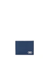 Ferragamo Men's Revival Gancini Leather Bi-fold Wallet In Fjord Blue