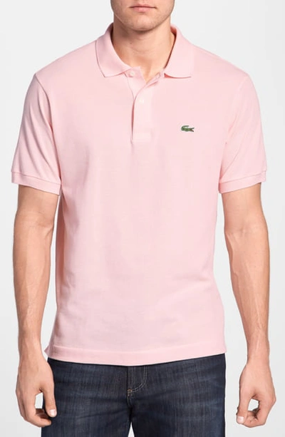 Lacoste L1212 Regular Fit Pique Polo In Pink