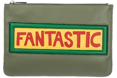 Fendi Document Holder Man Vocabulary In Green