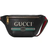 Gucci -print Small Retro Leather Fanny Pack Bag In Nero/ Vert Red Vert Multi