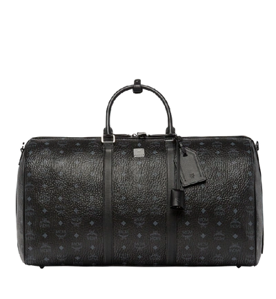 Mcm Men's Traveler Visetos Xl Weekender Duffel Bag In Black