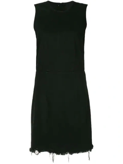 Alexander Wang T Alexander Wang Frayed Denim Dress - Black