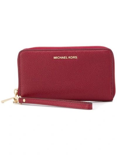 Michael Michael Kors Mercer Smartphone Wristlet In Red