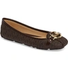 Michael Michael Kors Fulton Logo-print Moccasin In Brown Leather