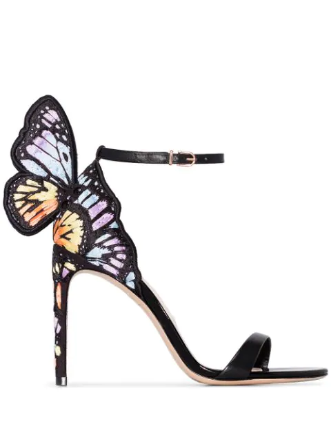 heels with butterflies on them