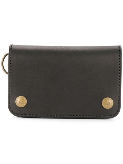 Black Means Snap Fastening Coin Pouch
