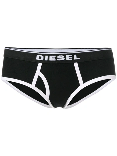 Diesel Logo Briefs In Black