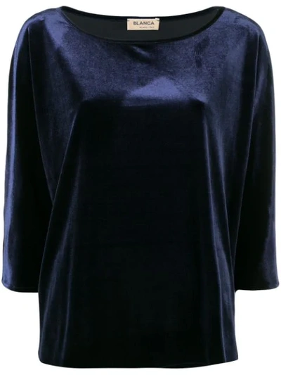 Blanca Velvet Top - Blue