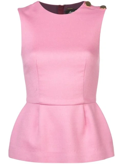 Adam Lippes Double Face Tailored Top In Pink