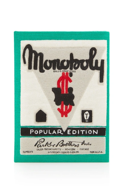 Olympia Le-tan Monopoly Popular Edition Clutch In Green