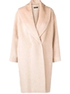 Antonelli Single-breasted Coat - Neutrals