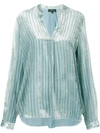 Antonelli Pinstripe Blouse In Blue