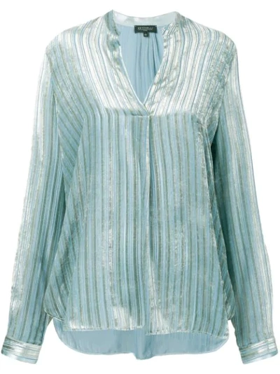 Antonelli Pinstripe Blouse In Blue