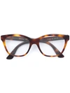 Gucci Crystal-embellished Square-frame Glasses In Brown