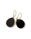 Ippolita Polished Rock Candy 18-karat Gold Onyx Earrings In Onyx Slice