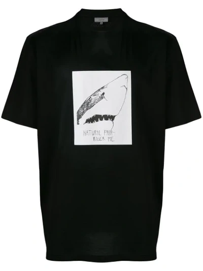 Lanvin Printed Cotton-jersey T-shirt In Black