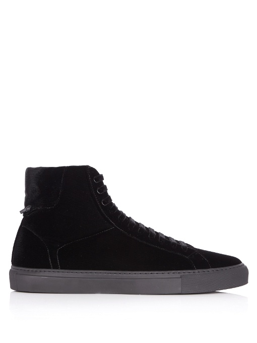 Givenchy Urban Knots High-top Velvet Trainers In Black | ModeSens