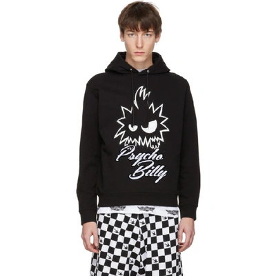 Mcq By Alexander Mcqueen Mcq Alexander Mcqueen Psycho Billy Print Hoodie - Black In Darkest Black