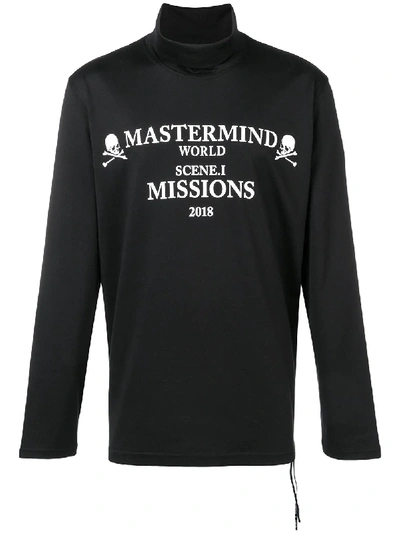 Mastermind Japan High Neck Sweatshirt - Black