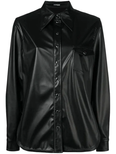 Kwaidan Editions Faux Leather Blouse In Black