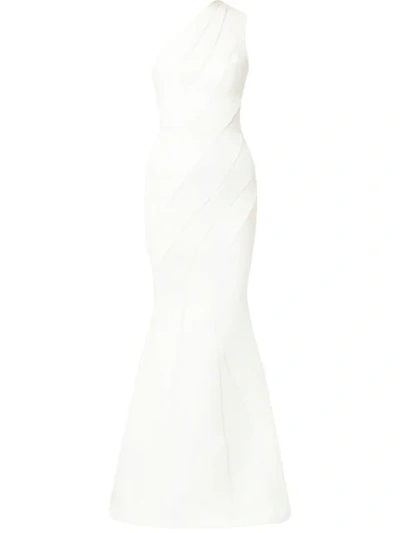 Rachel Gilbert One Shoulder Mermaid Dress - White