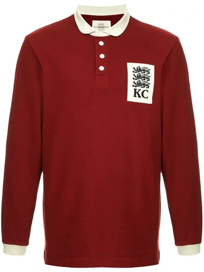 Kent & Curwen Logo Patch Polo Shirt In Red
