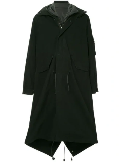 Yohji Yamamoto Long Length Military Coat - 黑色 In Black