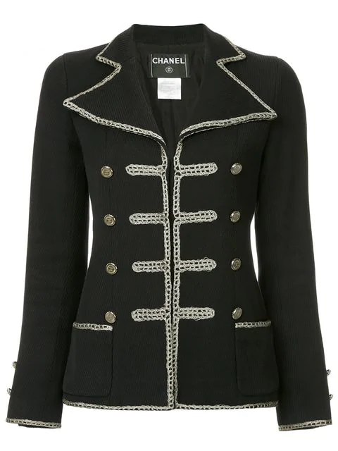 Pre-owned Chanel 2006 Military Jacket In Black | ModeSens