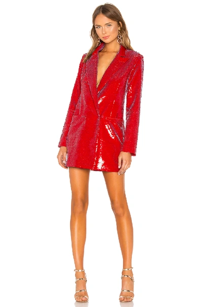 H:ours Trixy Blazer Dress In Red Gaga