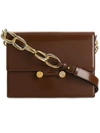 Marni Patent Shoulder Bag - Brown