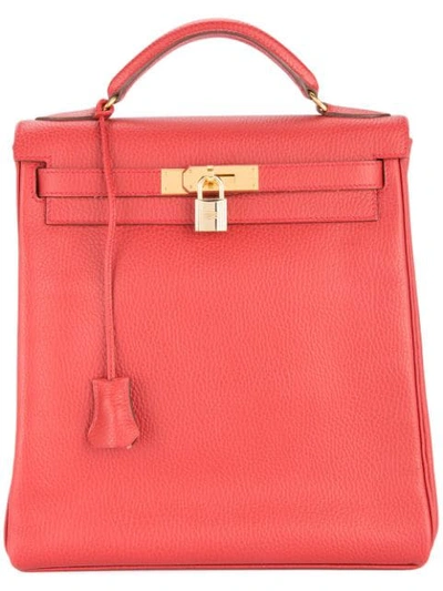 Pre-owned Hermes Hermès Vintage Kelly Ado Gm Retourne Bag - Red
