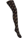 Fendi Mania Jacquard Logo Knit Tights - Black