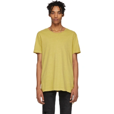 Ksubi Seeing Lines Cotton Tee In Yellow