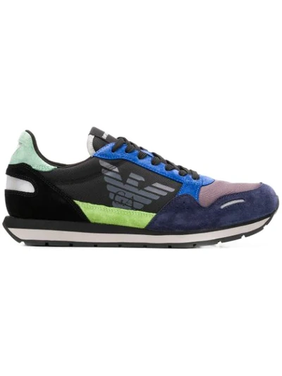 Emporio Armani Logo Runner Sneakers - Blue