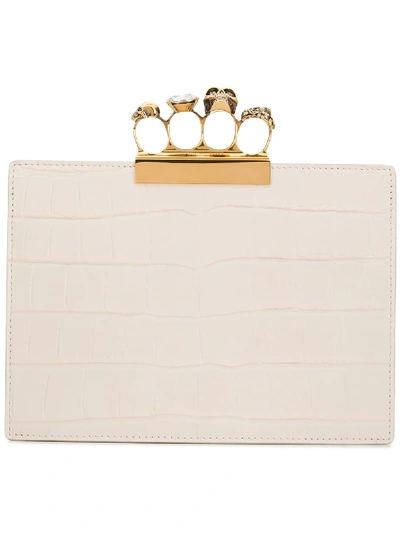 Alexander Mcqueen Knuckle Duster Clutch - Neutrals