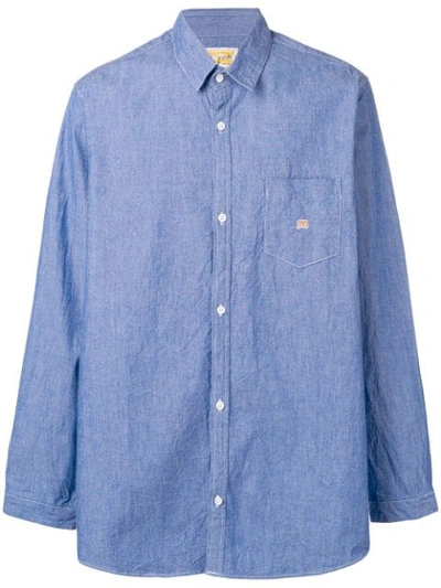 Digawel Plain Button Down Shirt In Blue