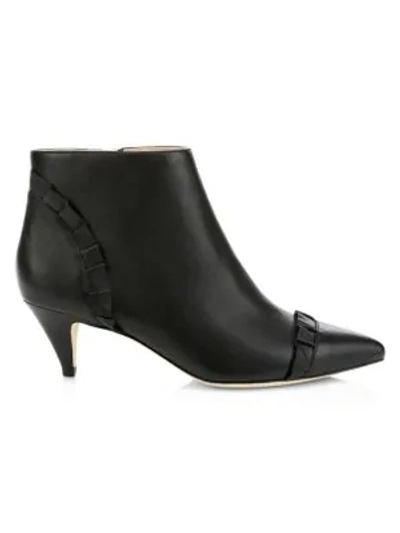 Kate Spade Sadelle Leather Ankle Boots In Black