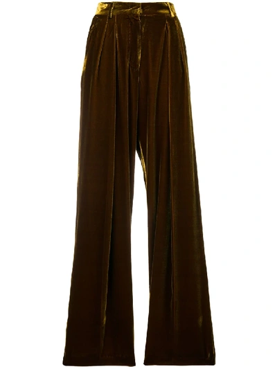 Fendi High-waist Palazzo Trousers - Yellow