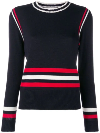 Chinti & Parker Colour-block Striped Sweater In Blue