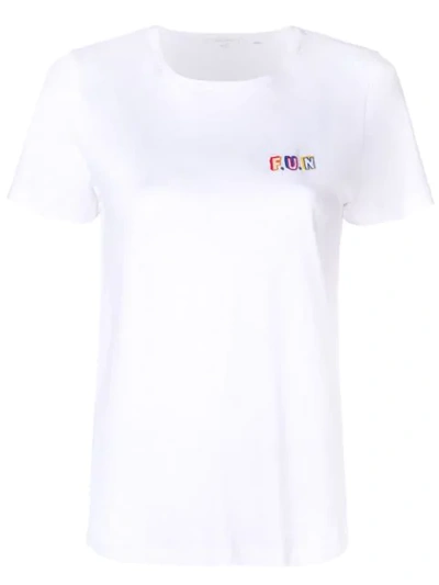 Chinti & Parker Slogan Short-sleeve T-shirt In White