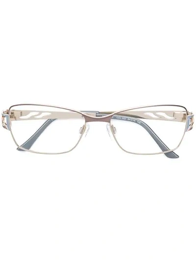Cazal Rectangle Frame Glasses - Brown
