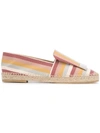 Sergio Rossi Sr1 Striped Espadrilles In White