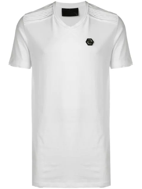 Philipp Plein V-neck T-shirt In White | ModeSens