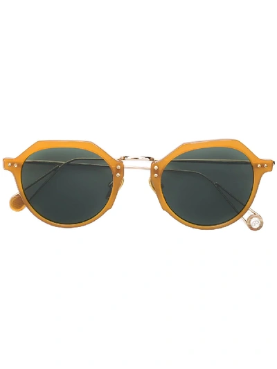 Ahlem Round Frame Sunglasses - Brown In Black