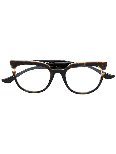 Dita Eyewear Oversized Frame Glasses In Brown